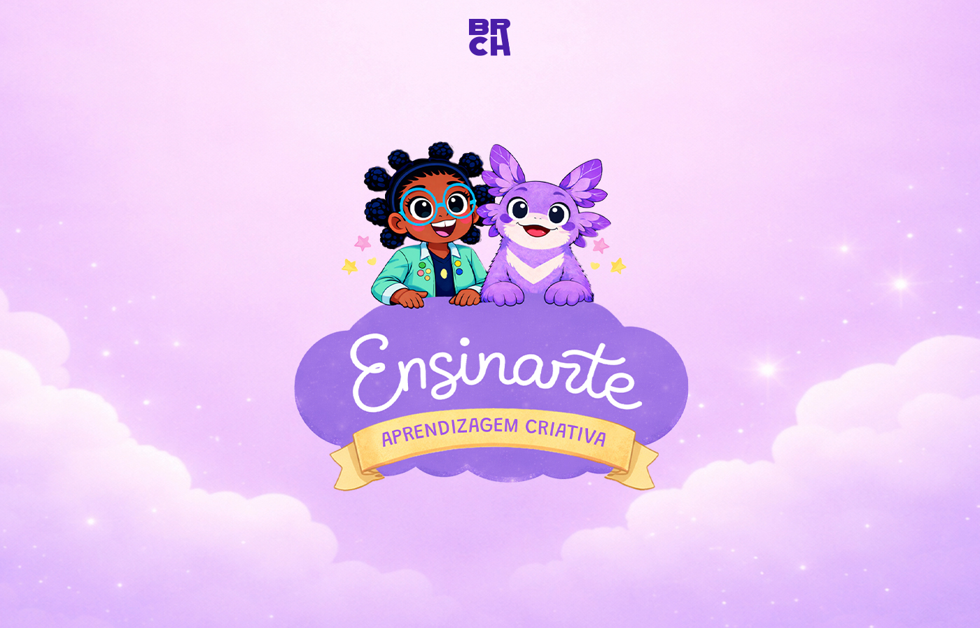 Identidade principal Ensinarte com Celina e Axol