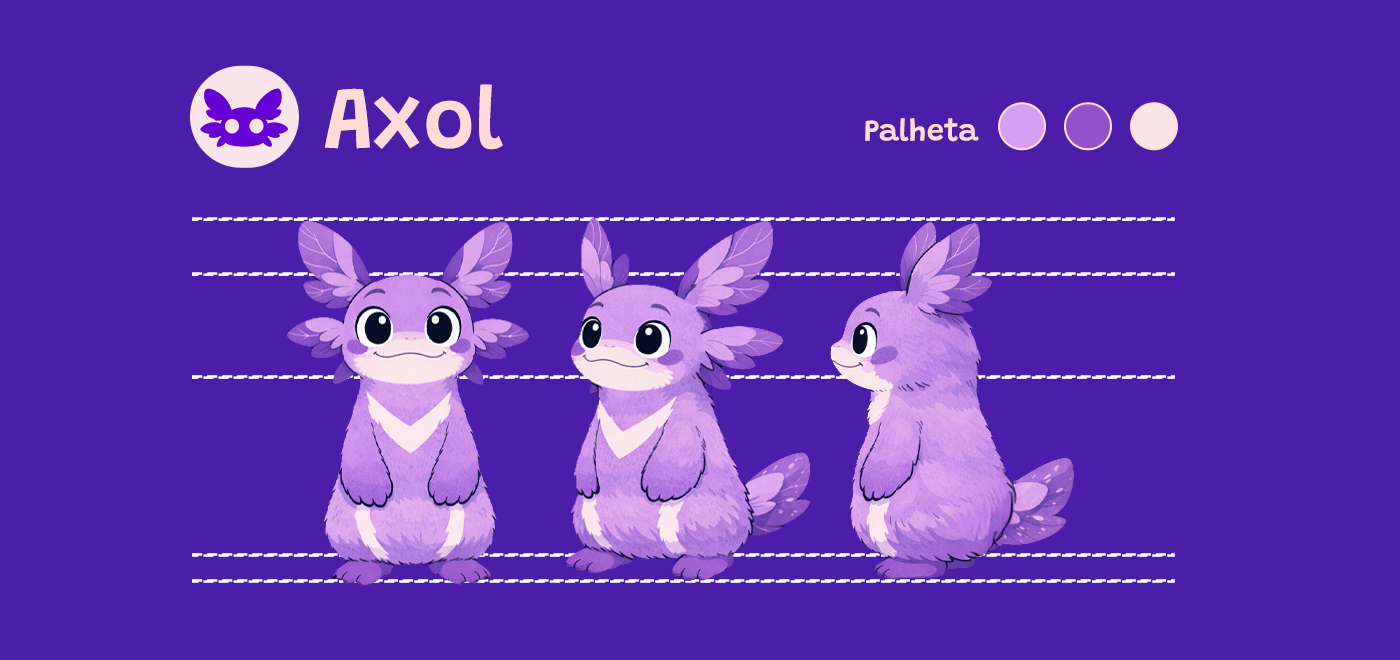 Construção do mascote Axol